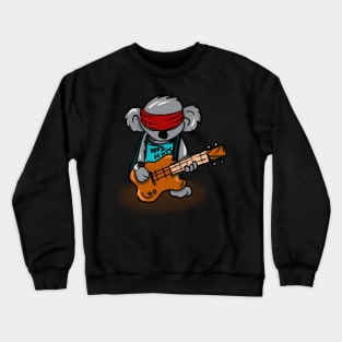 Koala Playing a Bass Guitar Crewneck Sweatshirt